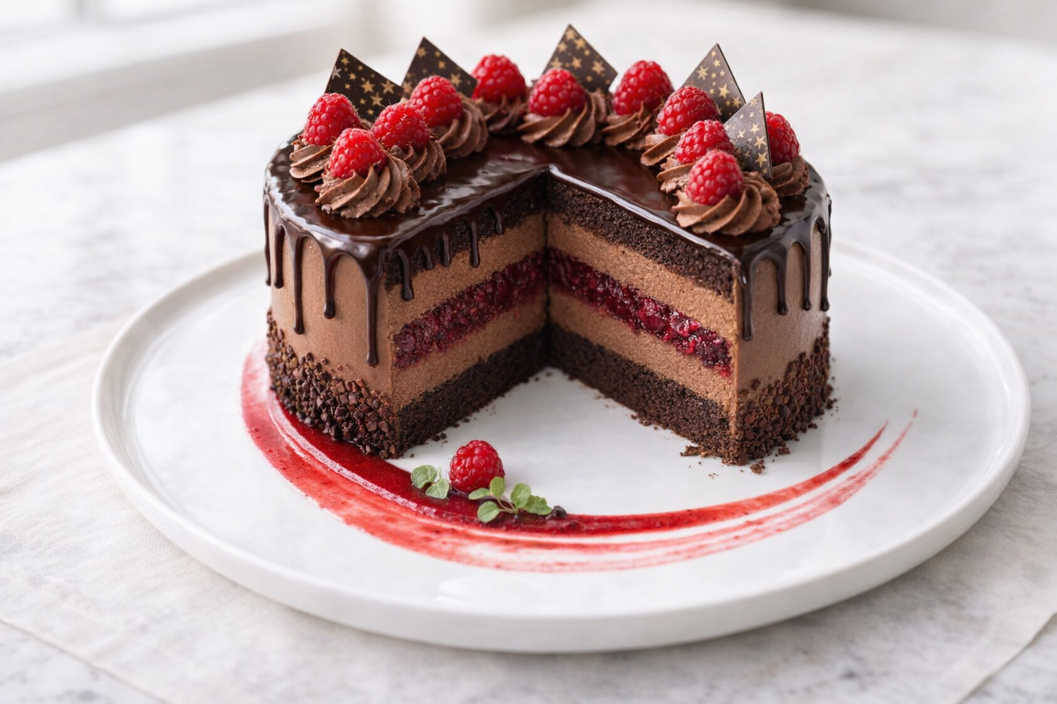 Gordon Ramsay Chocolate Raspberry Layer Cake Recipe