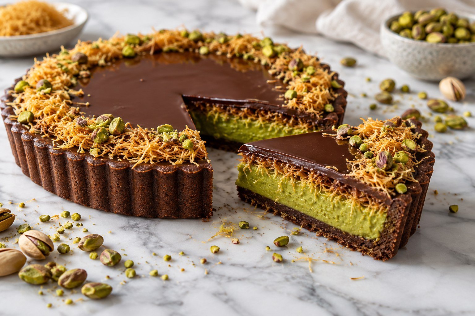 Gordon Ramsay Dubai Chocolate Pistachio Tart Recipe