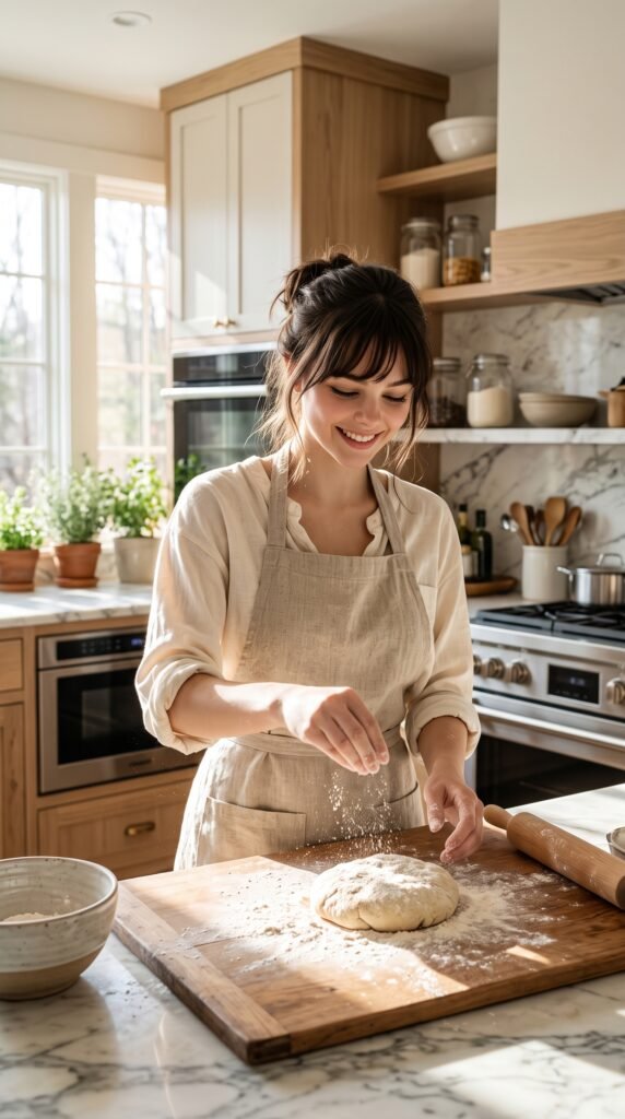 Elina in her kitchen